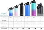 Load image into Gallery viewer, DRINCO Stainless Steel Water Bottle Spout Lid Vacuum Insulated Double Wall Water Bottle Wide Mouth (40oz 32oz 22oz 18oz 14oz) Leak Proof Keeps Cold or Hot (14 oz, 14oz Morning Sky Blue)