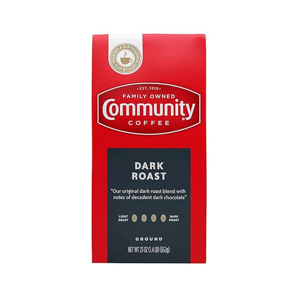 Community Coffee Dark Roast Ground Coffee, Vacuum Packed 23 Ounce Bag (Pack of 1)