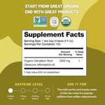 Load image into Gallery viewer, FGO Organic Roasted Dandelion Root Tea, 100 Count, Eco-Conscious Tea Bags, Resealable Bag, Caffeine Free, Packaging May Vary (Pack of 1)