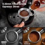 Load image into Gallery viewer, 51mm Espresso Accessories Kit, WDT Tool, Dosing Funnel and Puck Screen Set, 316 Stainless Steel Needle Coffee Distribution Stirrer, Portafilter Dosing Ring for Barista 51 mm