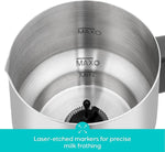 Load image into Gallery viewer, CASABREWS ARTIST Milk Frother, 4-in-1 Electric Milk Steamer for Hot &amp; Cold Foam, Die-Cast Aluminum Body for Latte, Cappuccino, Hot Chocolate, Dishwasher Safe, Knob Control, Great Coffee Gift