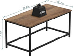 Load image into Gallery viewer, SAYGOER Coffee Table Simple Modern Rectangular Center Table Open Space Minimalist for Living Room Home Office Industrial Cocktail Tables, 39.37 x 19.69 x 17.72, Dark Walnut