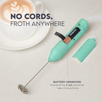 Load image into Gallery viewer, Zulay Kitchen Milk Frother Handheld with 2 Duracell AA Batteries – Electric Drink Mixer for Coffee, Lattes, Cappuccinos, Matcha &amp; Hot Chocolate – Portable Foam Maker &amp; Coffee Bar Accessory