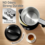 Load image into Gallery viewer, Electric Kettle Temperature Control, 5 Temp Presets, 2H Keep Warm, Double Wall Stainless Steel, 1.25L Cool-Touch Design with Auto Shut-Off, Cordless Water Boiler Heater, 360° Rotating Base, (Black)