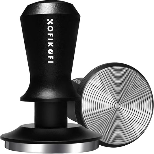 51mm Espresso Tamper, Coffee Tamper with 30lbs Spring Loaded, Barista Espresso Coffee Tamper with Stainless Steel Ripple Base and Aluminum Handle Fits for All 51mm Espresso Machines