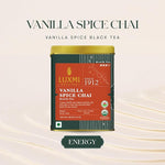 Load image into Gallery viewer, LUXMI Estates Vanilla Spice Chai 100Gm Loose Leaf Tin | Certified Organic Black Tea Leaf | Smooth, Flavorful, Robust, Caffeinated | Darjeeling &amp; Assam Tea From India, 100 grams