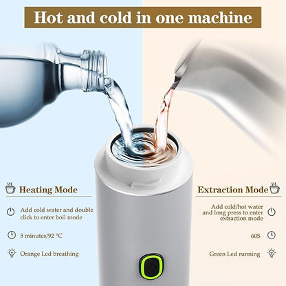 Portable Espresso Maker, Travel Coffee Maker for camping, Portable Espresso Machine with USB-C, 3-in-1 Small Espresso Machine with Ground Coffee & Capsules (NS＆DG) for RV, Hiking, Office