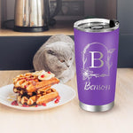 Load image into Gallery viewer, Personalized Tumblers with Engraved Name, Personalized Birthday Gifts for Men Women, Custom 20oz Stainless Steel Coffee Tumbler with Lids and Straws, Custom Travel Cup