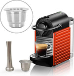 Load image into Gallery viewer, Asixxsix Refillable Coffee Pods, Stainless Steel Reusable Espresso Capsules with Brush and Spoon, Refillable Coffee Capsule for Coffee Machines Accessories Reusable Filters