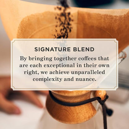 Peet's Coffee, Dark Roast Ground Coffee - Decaf House Blend 63 Ounces (6 Bags of 10.5 Ounces)