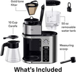 Load image into Gallery viewer, Braun MultiServe Plus 10-Cup Drip Coffee Maker - Hot &amp; Cold Multi-Serve Brewer with Timer and Auto Start, Hot Water Dispenser, Over Ice Function, Stainless Steel &amp; Pod-Free Design, KF9370SI