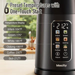 Load image into Gallery viewer, Mecity Electric Kettle Touch Screen Temperature Control Water Boiler, No Plastic Contact with Water. 6 Preset Temperature Programs, 2 Hours Keep Warm, 1.7 Liter Dark Grey