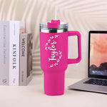 Load image into Gallery viewer, ThermoThrill Ships Next Day, Personalized 40 Oz Tumbler with Handle and Straw Custom Tumbler with Text Stainless Steel Mug Birthday Gifts for Women