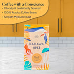Load image into Gallery viewer, Kahawa 1893 Ground Coffee Medium Roast Decaf Blend 12 Oz - As Seen on Shark Tank, Naturally Sweet, Organically Grown, Ethically &amp; Sustainably Sourced