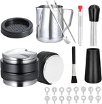 Load image into Gallery viewer, Coffee Tamper Set 24 PCS, Espresso Accessories Barista Kit,with 51mm Espresso Distributor &amp; Tamper,wdt Tool,Frothing Pitcher,Coffee Stirrer,Tamper Mat,Espresso Tools for Espresso Coffee Machine