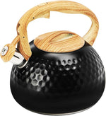 Load image into Gallery viewer, Tea Kettle 3.2Qt Stainless Steel Stovetop Whistling Pot with Heat-Resistant Handle, Fast Boiling Water for Home Kitchen, Induction Compatible &amp; Rust-Proof - Black