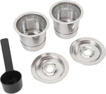 Load image into Gallery viewer, Reusable Coffee Pod, Stainless Steel Coffee Capsule, 304 Food Grade Easy Clean Dense Mesh Filter, Refillable Coffee Pod for Espresso Machine with Lids and Spoon