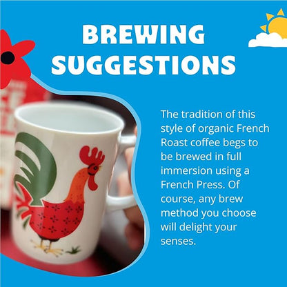 Peace Coffee Decaf French Roast | 5 lb Whole Bean Dark Roast | Organic Fair Trade | Rich, Bold Flavor | Shade Grown, Fresh Roasted