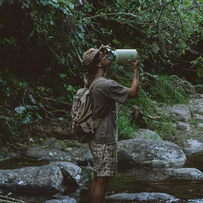 BJPKPK 1 Gallon Water Bottle Insulated, Dishwasher Safe 128oz Large Water Jug with Metal Handle & BPA Free Spout Lid, Stainless Steel Metal Thermo for Gym, Sports & Hiking, Black Grey