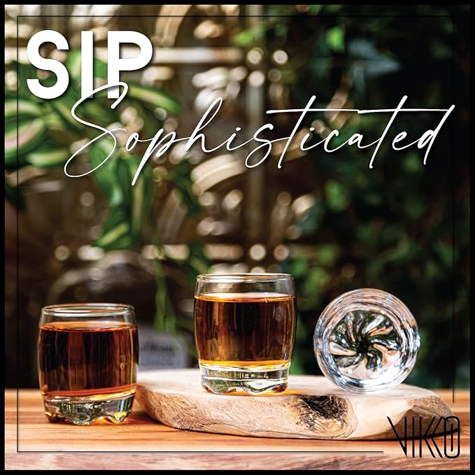 Vikko 2.75 Ounce Shot Glasses, Set of 12 Small Liquor and Spirit Glasses, Durable Tequila Bar Glasses For Alcohol and Espresso Shots, 12 Piece Shooter Glass Set