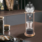 Load image into Gallery viewer, LOYALHEARTDY Ice Cold Brew Dipper Coffee Maker, 600 ml Luxury Iced Coffee Maker Smooth Drip Coffee Maker with Adjustable Rate Dipper Cold Brew Coffee Machine Ice Drip Coffee Maker for Coffee&amp;Tea,Gold