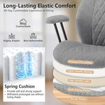 Load image into Gallery viewer, YFO Modern Ergonomic Office Desk Chair, Grey Leather with Lumbar Support, Adjustable Height, Swivel, Armrests, for Office, Gaming, Reading, Relaxing