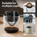 Load image into Gallery viewer, Pour Over Coffee Dripper, Reusable Stainless Steel Pour Over Coffee Filters, Easy to Clean Camping Coffee Filter, Portable Collapsible Coffee Maker, Paperless Travel Coffee Makers