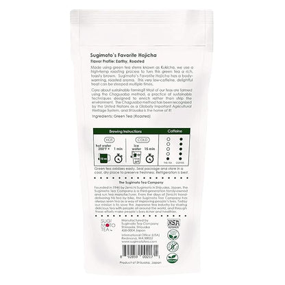 SUGIMOTO TEA Japanese Hojicha Roasted Green Tea Bags 20 Count Pack of 3