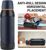 Load image into Gallery viewer, Large Thermosflask- 85oz Stainless Steel Insulated Bottle for Travel with BPA Free Cup - 2.5L Oversized Vacuum Insulated Thermoses with Handle and Strap for Hot &amp; Cold Drinks(Blue)