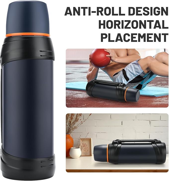 Large Thermosflask- 85oz Stainless Steel Insulated Bottle for Travel with BPA Free Cup - 2.5L Oversized Vacuum Insulated Thermoses with Handle and Strap for Hot & Cold Drinks(Blue)