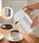 Load image into Gallery viewer, Electric Kettle 1.0L 1200W, 7 Temp Settings, 4H Keep-Warm, Fast-Boil Stainless Steel Electric Tea Kettle, 120V Water Boiler with Auto-Shut Off, Cool Touch PP Exterior for Home Office, White