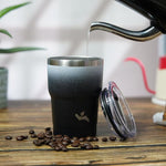 Load image into Gallery viewer, 10 oz Tumbler with Handle and 2 Straw 2 Lid, Insulated Water Bottle Stainless Steel Vacuum Cup Reusable Travel Mug, Navy Blue