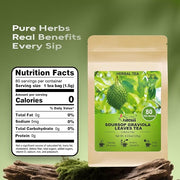 FullChea - Soursop Leaves Tea Bags, 80 Counts - Premium Hojas De Guanabana Tea - Non-GMO - Caffeine-free - Improve Digestion, Support Skin & Sleep