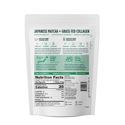 Jade Leaf Matcha Organic Premium Ceremonial Grade Matcha Green Tea Powder - Japanese - Culinary, Ingredient, Ceremonial Barista Teahouse, Latte, Collagen, 5.3 Ounce (Pack of 1), Sugar Free Collagen Matcha Latte