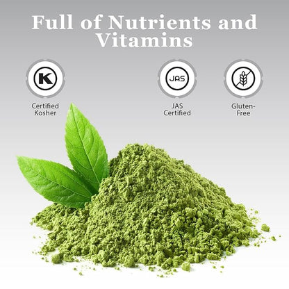 DoMatcha - Summer Harvest Green Tea Matcha Powder, Natural Source of Antioxidants, Caffeine, and L-Theanine, Promotes Focus and Relaxation, Kosher, 75 Servings (2.82 oz)