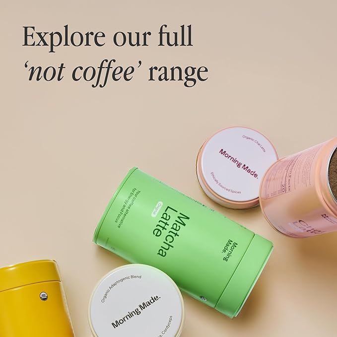 Morning Made Original Ceremonial Grade Matcha Powder | 8.46oz (240g) Resealable Tin | 60 Servings Premium Japanese Green Tea | Sweetened with Organic Sugar | Rich in Antioxidants & Energy Boosting