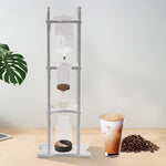 Load image into Gallery viewer, Ice Drip Coffee Maker, 2.5L Iced Coffee Maker Drip Tea Maker Tower Wooden Stand Glass Dripper Machine Cold Brew for Making Delicious Cold, Extracted Coffee at Home, Coffee Shops