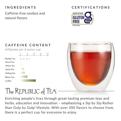 The Republic of Tea — Cinnamon Vanilla, Dream by the Fire Tea, 36 Tea Bags, Caffeine-Free