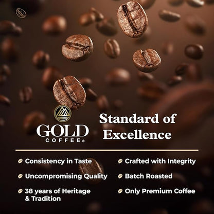 Gold Coffee | Kanaloa Premium House Blend, Medium Roast, Whole Bean | 100% Arabica Coffee | 1 lb.