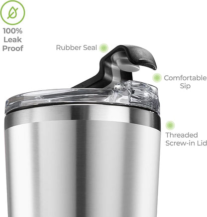 SIPX™ Triple-Insulated Tumblers - 16oz. Premium Modern Tumbler With Lid, insulated Cup Keeps Hot For 6 Hours, Stainless Steel Tumbler Made Of Sustainable Material, Coffee Travel Mug For Home & Office