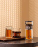 Load image into Gallery viewer, ZENS Modern Glass Infuser Teapot, One Touch Tea Maker for Loose Leaf Tea with Insulated Mug and Portable Case. Enchanted Pot Alternatives for Tea Lover Gifts