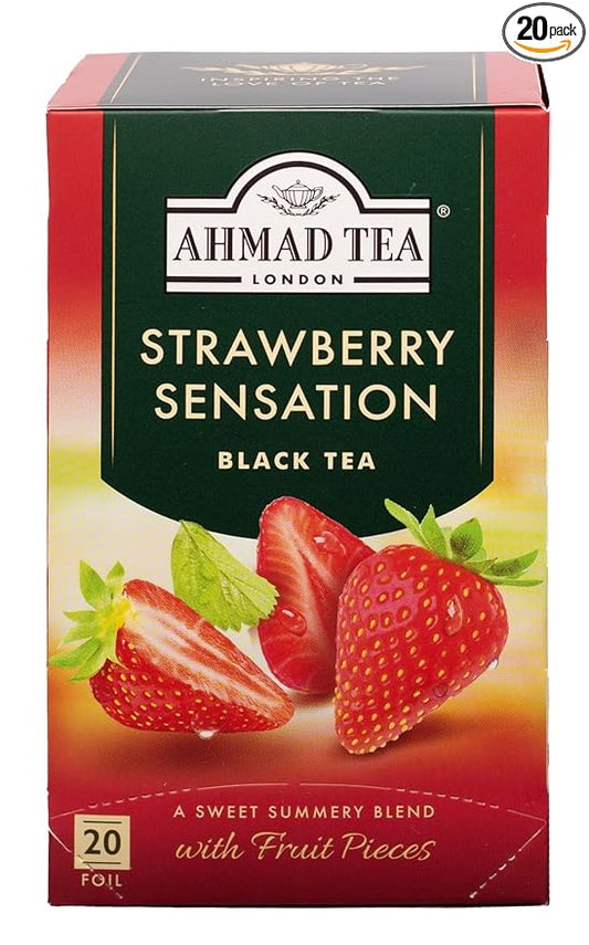 Ahmad Teas - Strawberry Black Tea 1.4oz - 20 Tea Bags