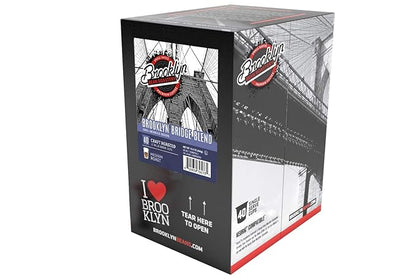Brooklyn Beans Brooklyn Bridge Blend Gourmet Coffee - Compatible with Keurig 2.0 K Cup Brewers, 40 Count, Rich and Bold Medium Roast