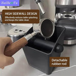 Load image into Gallery viewer, Coffee Knock Box Shock-Absorbent Durable Barista Style Knock Box With Removable Knock Bar and Non-Slip Base Gift (Square Coffee Knock Box)