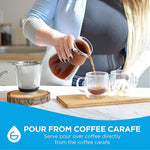 Load image into Gallery viewer, GROSCHE Amsterdam Glass Pour Over Coffee Maker - Single Cup Manual Dripper Brewer w/Removable Glass Top &amp; Permanent Stainless Steel Filter - 27.6 fl oz - Ideal for Home, Camping, &amp; On-the-Go Brewing