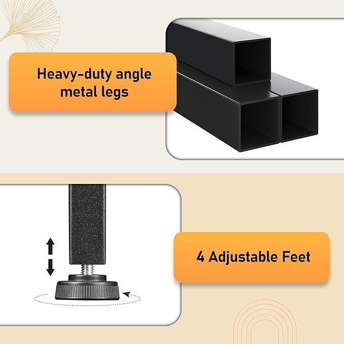 SENIG Coffee Table with Drawers, Coffee Table for Living Room, 2-Tier Coffee Tables with Storage Drawers，Brown Coffee Tables for Small Spaces, Rectangle Wood Ttable, Metal Side End Table