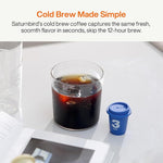 Load image into Gallery viewer, SATURNBIRD Coffee Instant Cold Brew, Light-Medium Roast, Woody &amp; Smooth Blend of 100% Specialty Arabica, Enjoy Hot or Cold, Freeze Dried Iced Coffee, 24 Single Servings for Home, Travel, Office (NO.2)