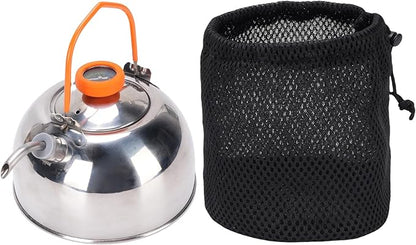 0.8L Camping Kettle with Thermometer, Lightweight Teapot Outdoor Camping Coffee Pot Tea Kettle for Boiling Water, Portable Camp Tea Pot Cookware for Hiking Backpacking Kitchen