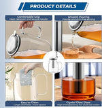 Load image into Gallery viewer, Aquach 68oz Glass Teapot with Stainless Steel Removable Infuser, Stovetop &amp; Dishwasher Safe, Perfect for Brewing Loose Leaf Tea