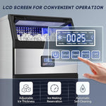 Load image into Gallery viewer, Commercial Ice Maker Machine 300LBS/24H with 75LBS Storage Bin, Stainless Steel Undercounter/Freestanding Ice Maker Machine for Home Bar Outdoor, 108PCS Ice Cubes Ice Machine, Self Cleaning